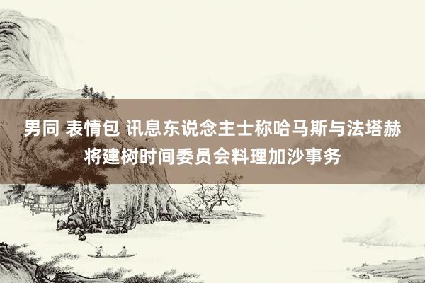 男同 表情包 讯息东说念主士称哈马斯与法塔赫将建树时间委员会料理加沙事务