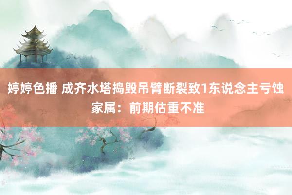 婷婷色播 成齐水塔捣毁吊臂断裂致1东说念主亏蚀 家属：前期估重不准