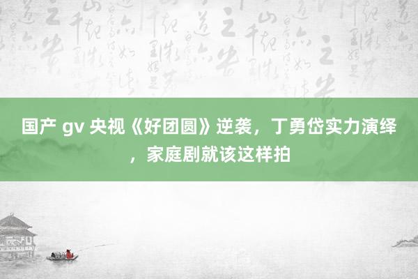 国产 gv 央视《好团圆》逆袭，丁勇岱实力演绎，家庭剧就该这样拍