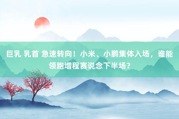 巨乳 乳首 急速转向！小米、小鹏集体入场，谁能领跑增程赛说念下半场？