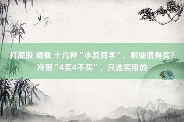 打屁股 调教 十几种“小爱同学”，哪些值得买？冷落“4买4不买”，只选实用的