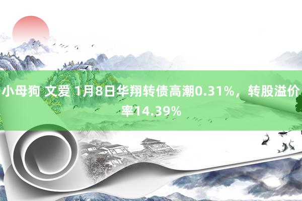 小母狗 文爱 1月8日华翔转债高潮0.31%,转股溢价率14.39%