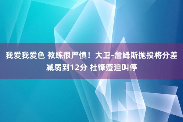 我爱我爱色 教练很严慎！大卫-詹姆斯抛投将分差减弱到12分 杜锋蹙迫叫停