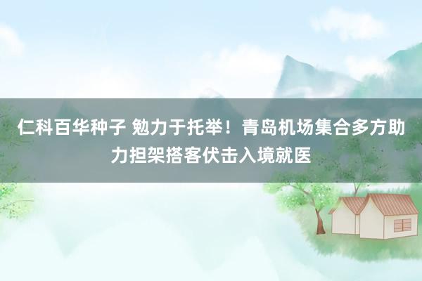 仁科百华种子 勉力于托举！青岛机场集合多方助力担架搭客伏击入境就医