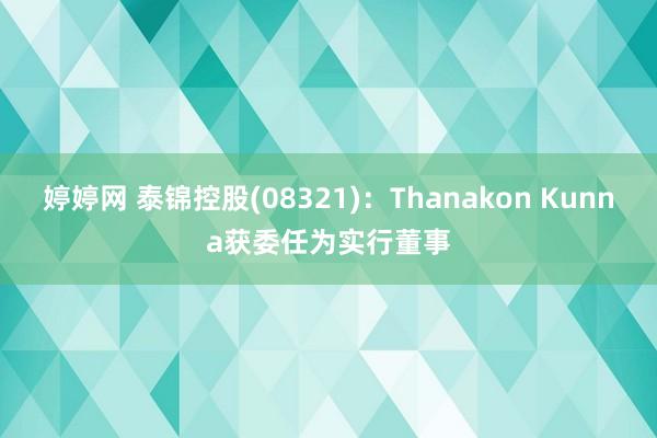 婷婷网 泰锦控股(08321)：Thanakon Kunna获委任为实行董事