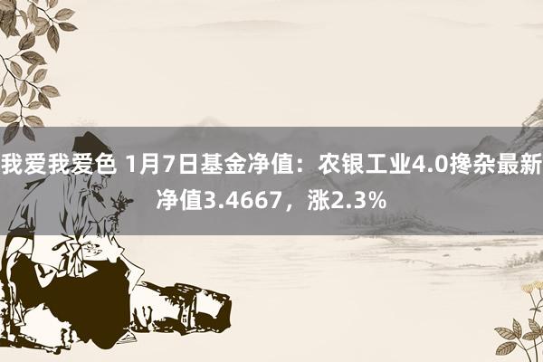 我爱我爱色 1月7日基金净值：农银工业4.0搀杂最新净值3.4667，涨2.3%