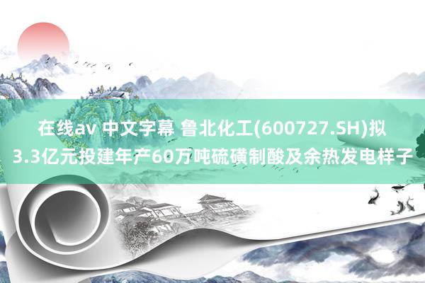 在线av 中文字幕 鲁北化工(600727.SH)拟3.3亿元投建年产60万吨硫磺制酸及余热发电样子
