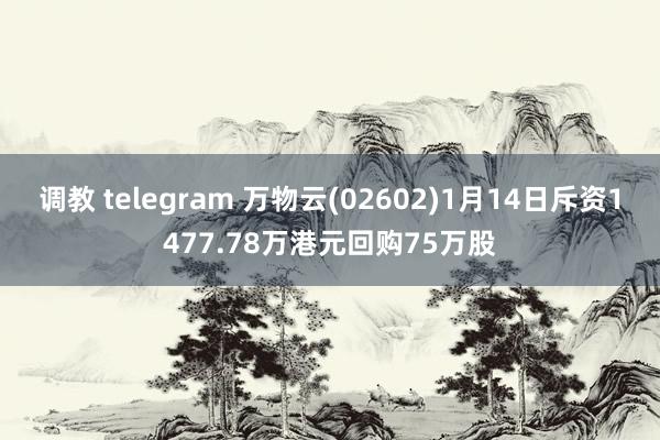 调教 telegram 万物云(02602)1月14日斥资1477.78万港元回购75万股