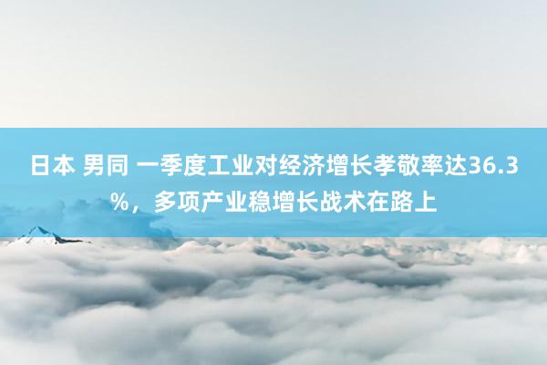日本 男同 一季度工业对经济增长孝敬率达36.3%，多项产业稳增长战术在路上